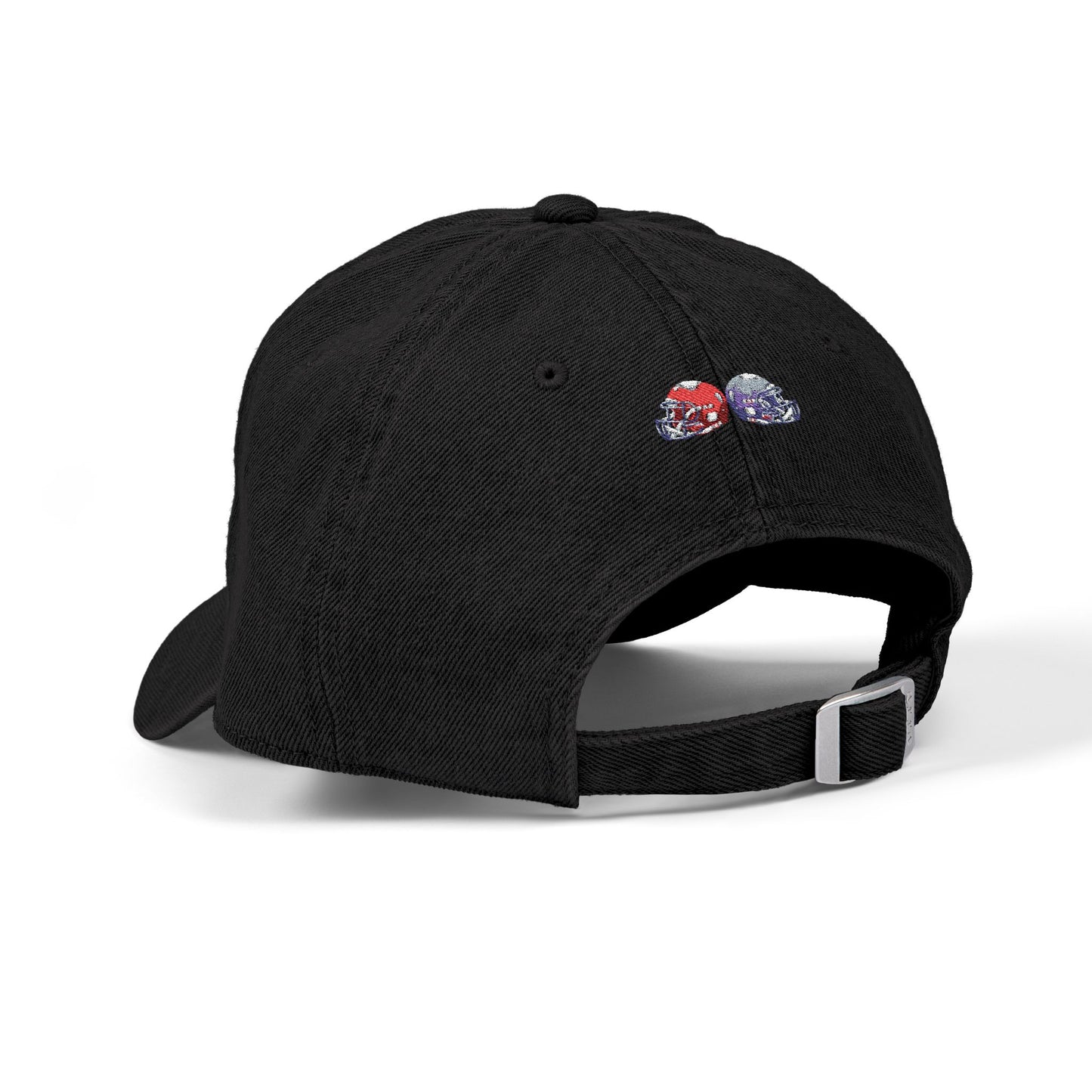 Football-Themed Denim Hat with Embroidery, Perfect Gift for Sports Lovers, Casual Wear, Game Day Accessories, Embroidered Cap