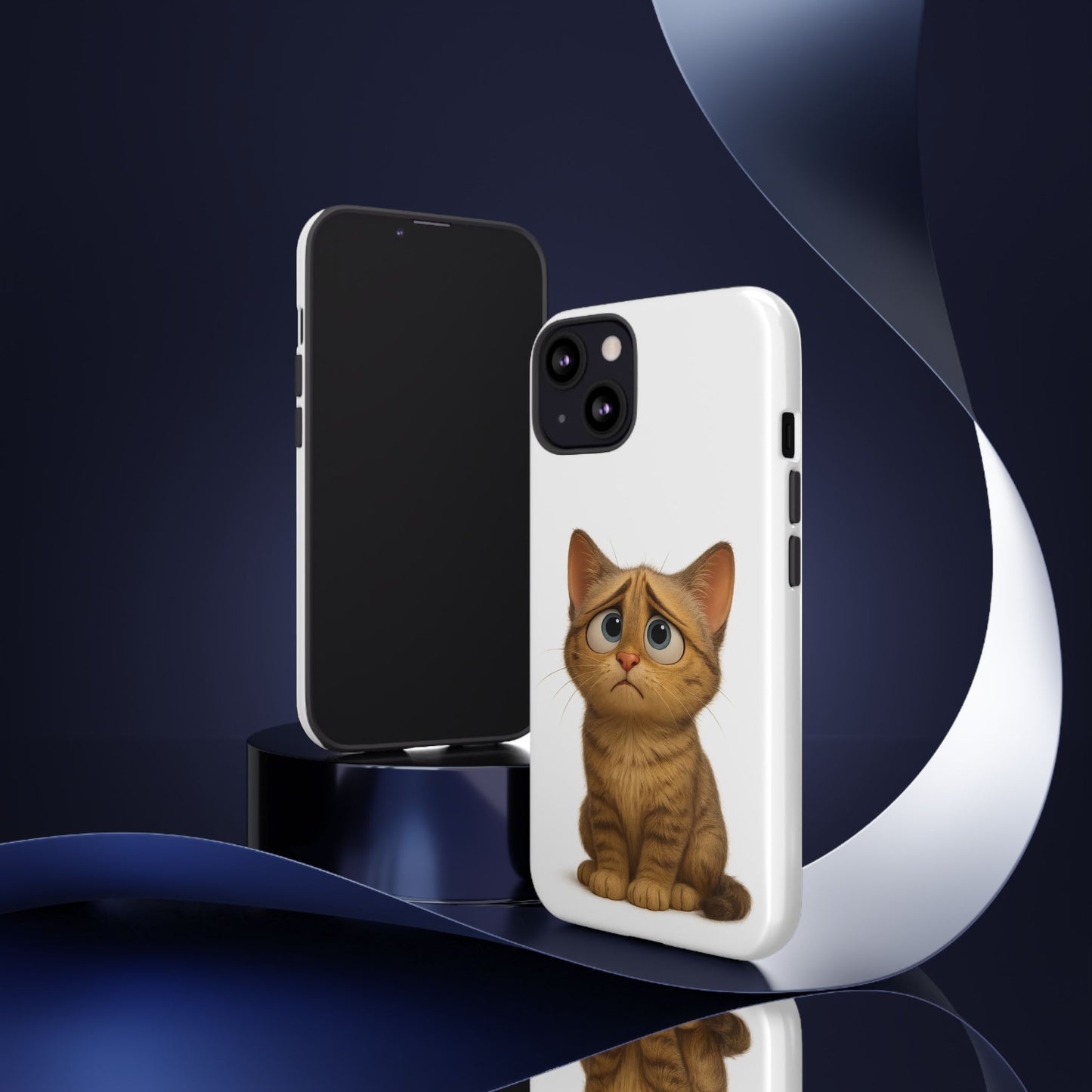 Cute Cat Phone Case, Funny Kitty Case, Animal Lover Gift, Cat Lover Accessory, Unique Cat Design Case, Pet Mom Gift - TRV