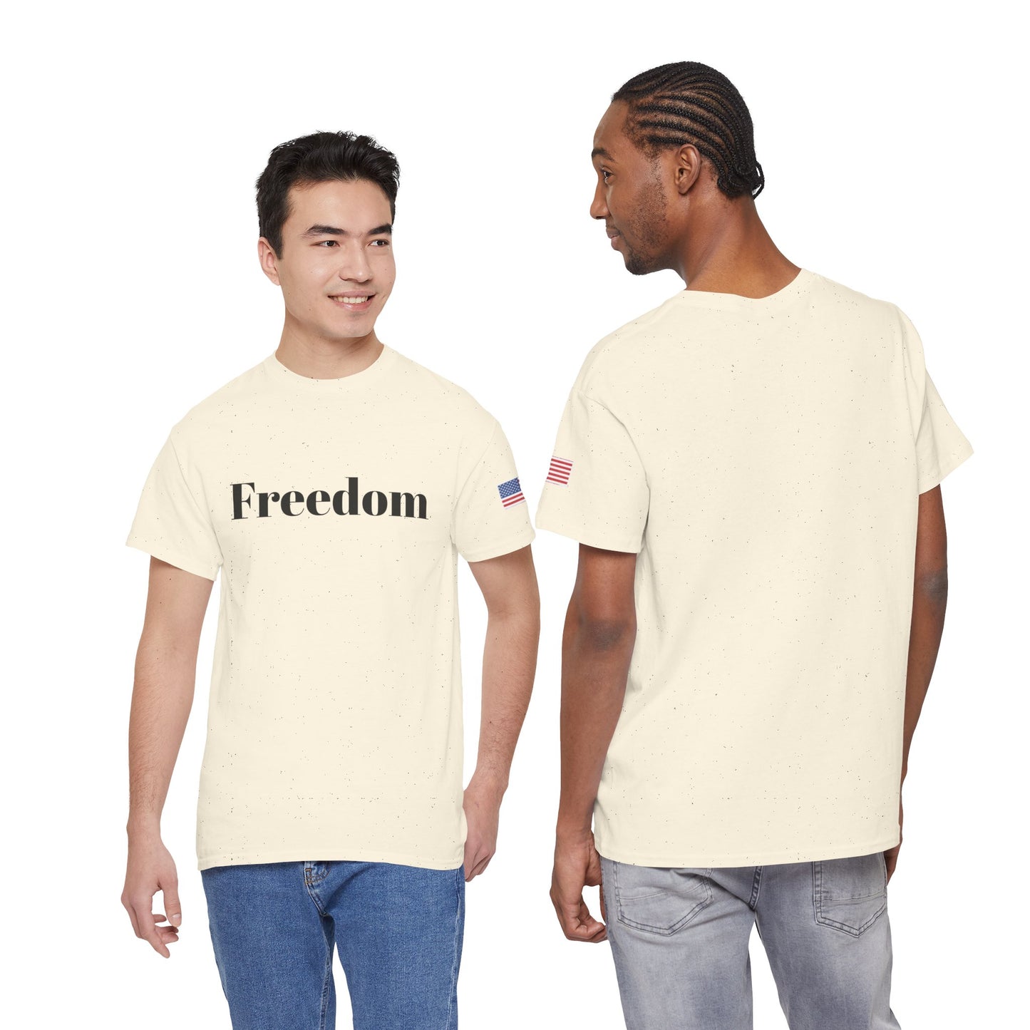 Freedom script tee | T-Shirt, American flag sleeve - TRV