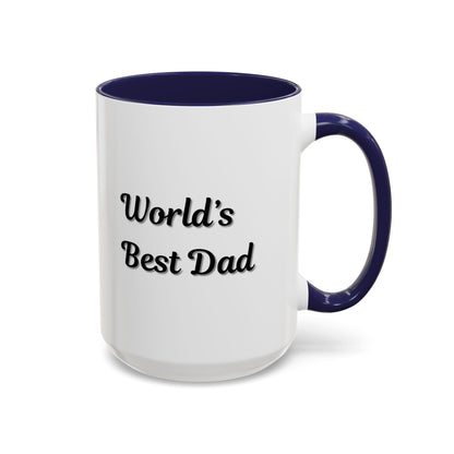 Father's Day Accent Mug, Best Dad Coffee Cup, Father's Day Gift, Novelty Mug, Ceramic Mug, Father's Day Present