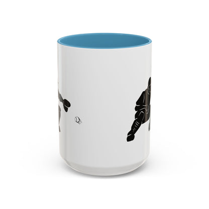 Baseball Catcher Coffee Mug, Sports Gift for Coaches, Black Accent Mug for Fans, Perfect for Birthdays & Celebrations, Unique Cup - TRV