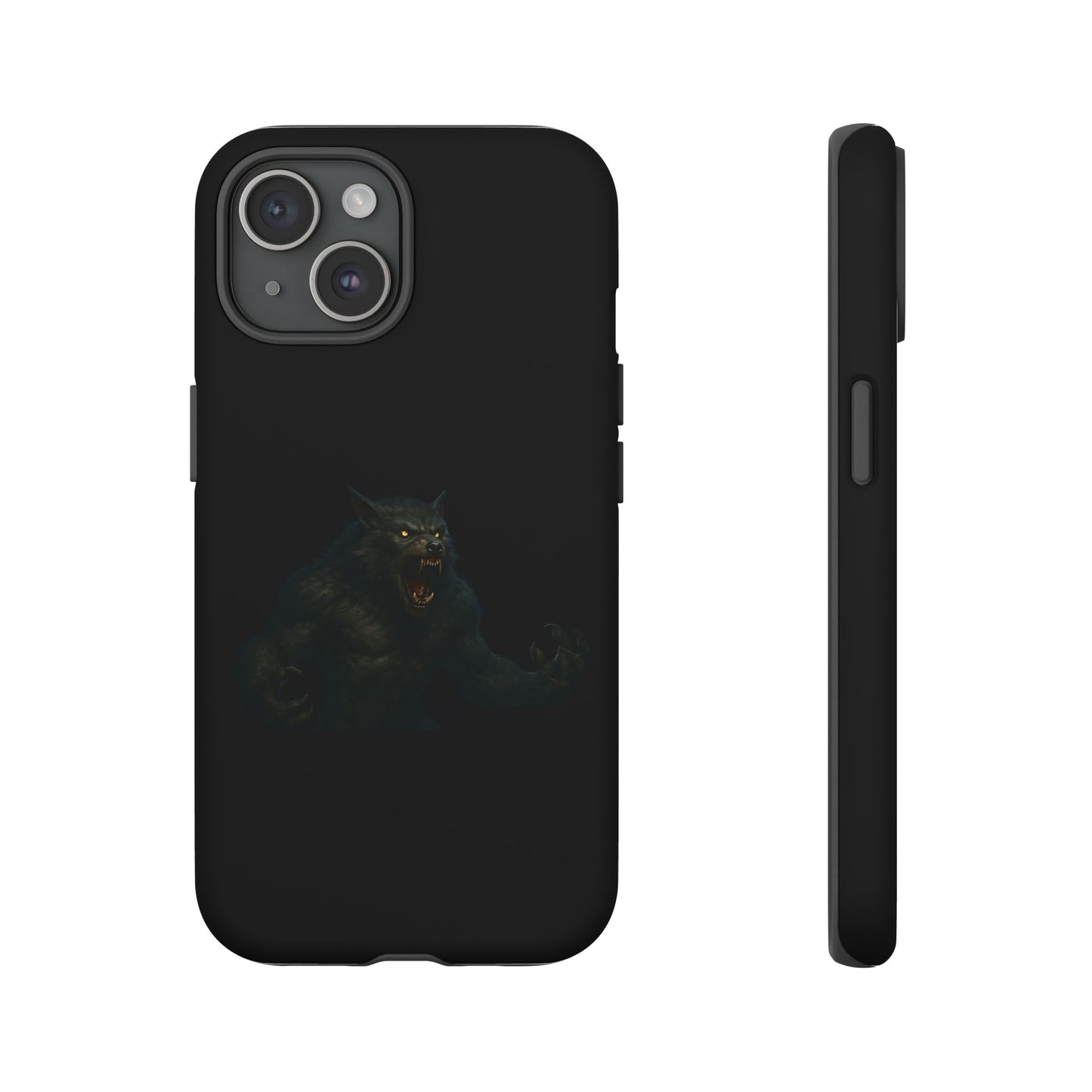 Werewolf Phone Case, Tough Cases, Black Panther Design, Gift for Animal Lovers, Phone Accessories, Fierce Phone Protection - TRV