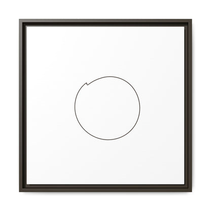 Minimal Circle Line Matte Canvas Framed | Modern Abstract Wall Art