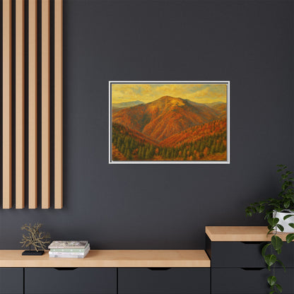 Autumn Landscape Wall Art, Cozy Home Decor, Nature Print, Framed Canvas, Fall Decorations, Gift Idea for Art Lovers - TRV