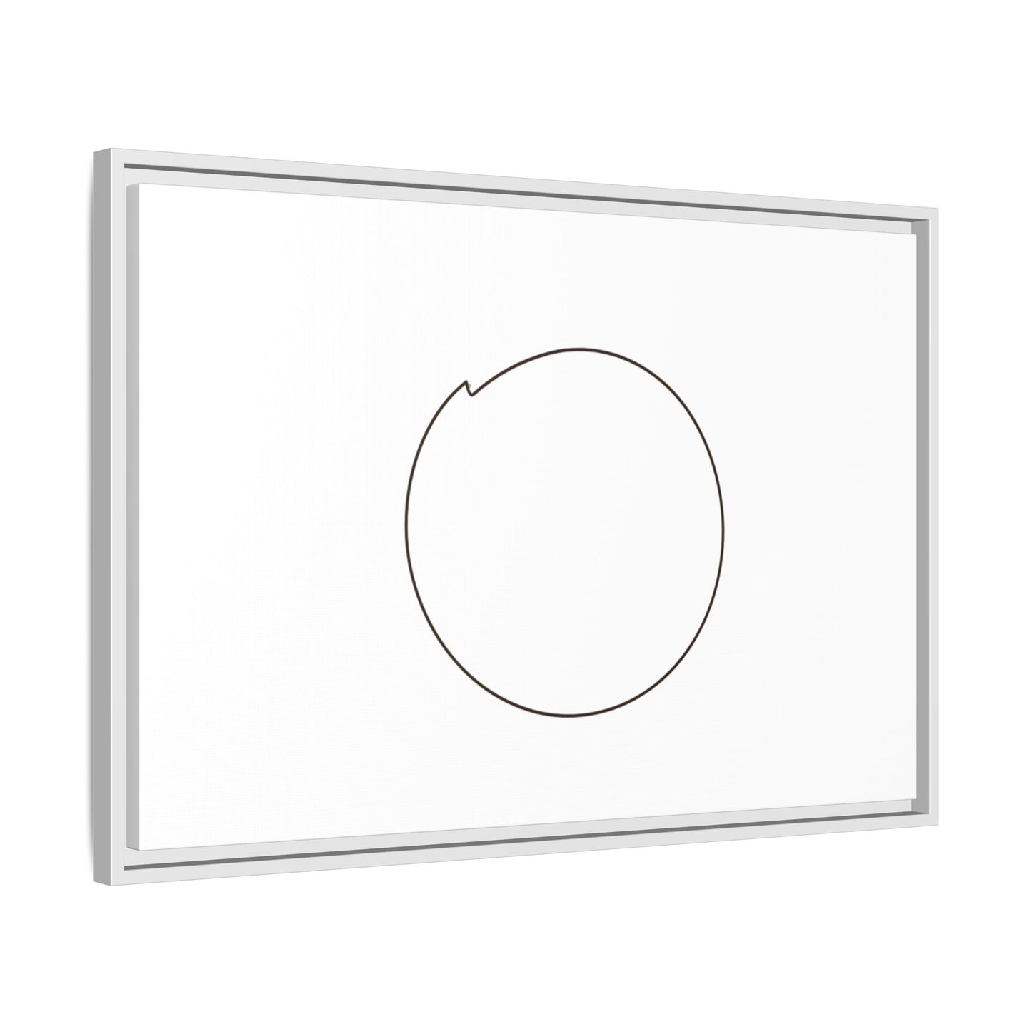 Minimal Circle Line Matte Canvas Framed | Modern Abstract Wall Art