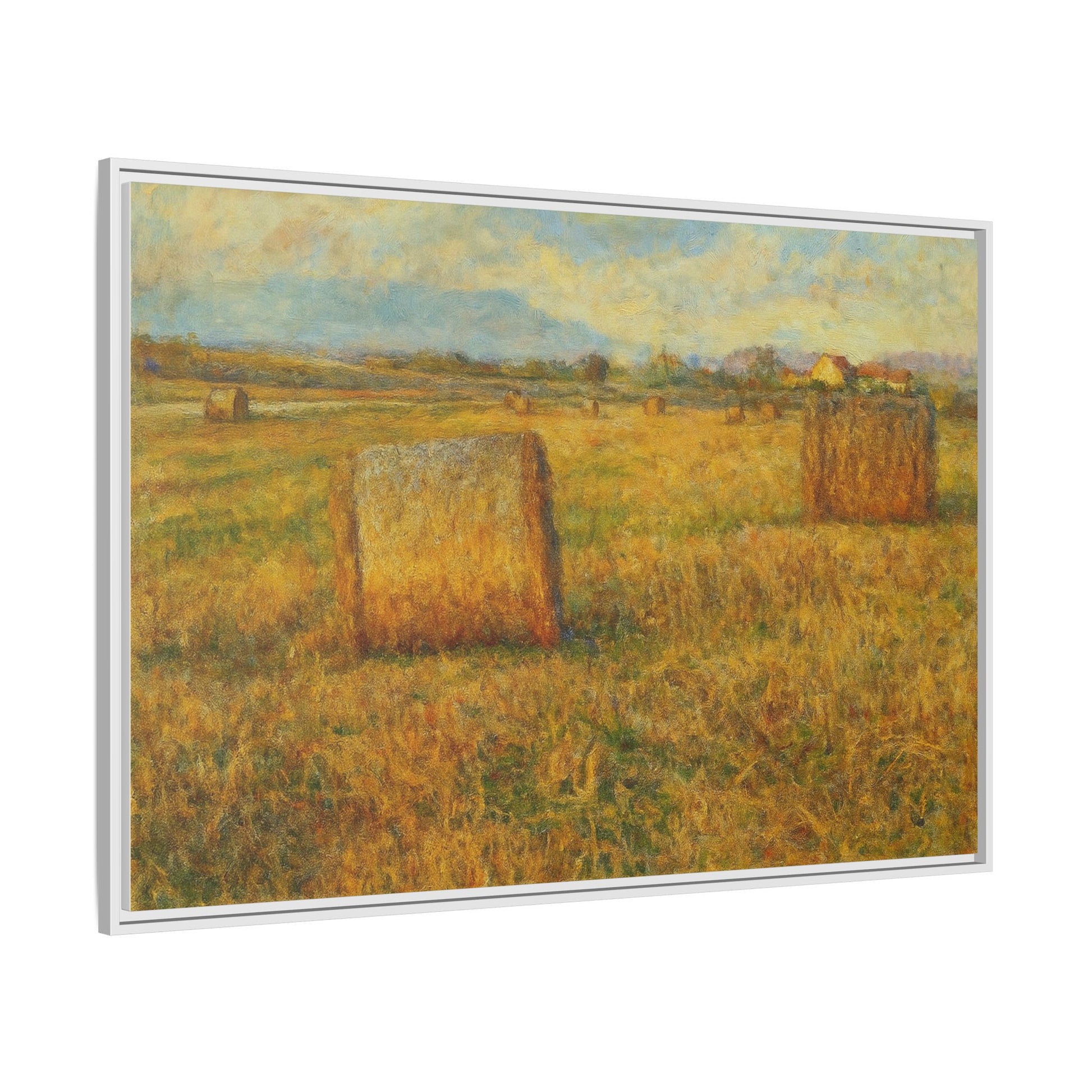 Framed Matte Canvas Wall Art - Rustic Farm Landscape, Country Decor, Home Gallery, Gift for Nature Lovers, Housewarming Decor - TRV