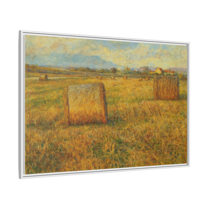Framed Matte Canvas Wall Art - Rustic Farm Landscape, Country Decor, Home Gallery, Gift for Nature Lovers, Housewarming Decor - TRV