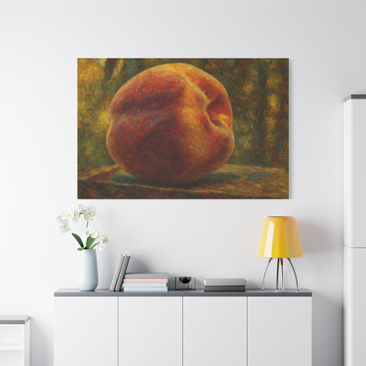 Rustic Peach Canvas Wall Art, Art Decor, Kitchen Artwork, Home Decoration, Gift for Fruit Lover, Summer Decor - TRV