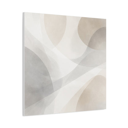 Neutral Abstract Organic Shapes Matte Canvas