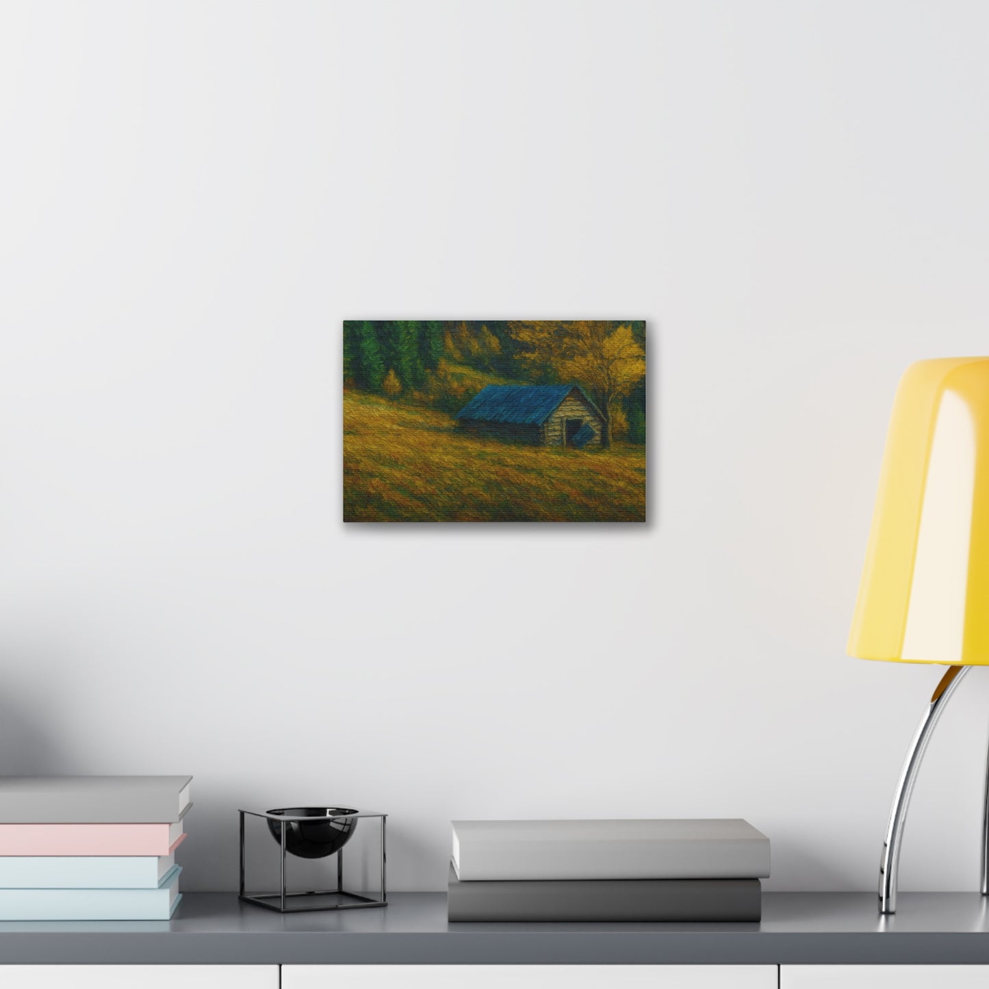 Rustic Canvas Wall Art, Nature Landscape Painting, Autumn Decor, Farmhouse Wall Art, Cozy Home Decoration - TRV