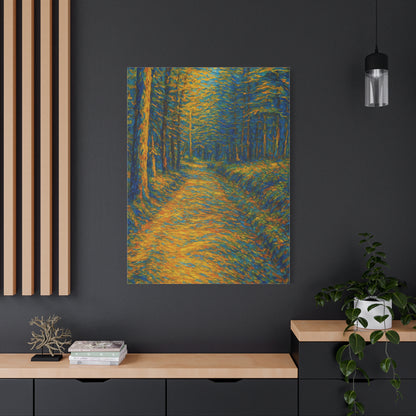 Van Gogh Style Forest Canvas Art | Nature Wall Decor, Home Office Accent, Gift for Nature Lovers, Gallery Wrapped, Living Room Wall Art - TRV