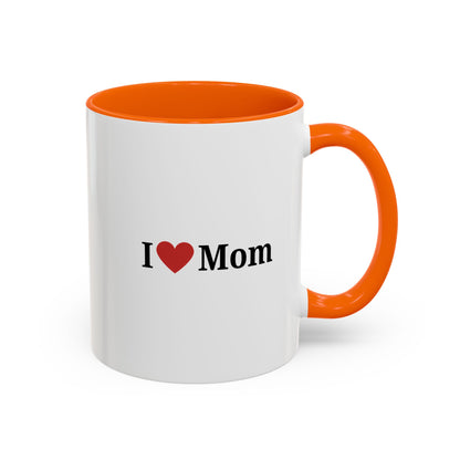 I Love Mom Accent Coffee Mug - Perfect Gift for Mother's Day & Special Occasions - TRV