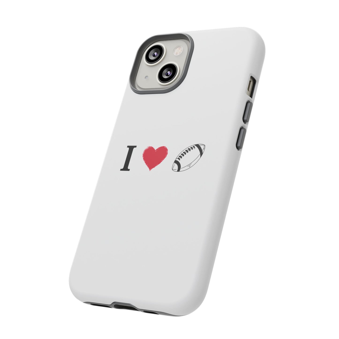 Football Love Phone Case - Tough Cases, Unique Sports Lover Gift, Personalized Cellphone Cover, Birthday Present, Sports Equipment - TRV