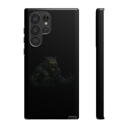Werewolf Phone Case, Tough Cases, Black Panther Design, Gift for Animal Lovers, Phone Accessories, Fierce Phone Protection - TRV