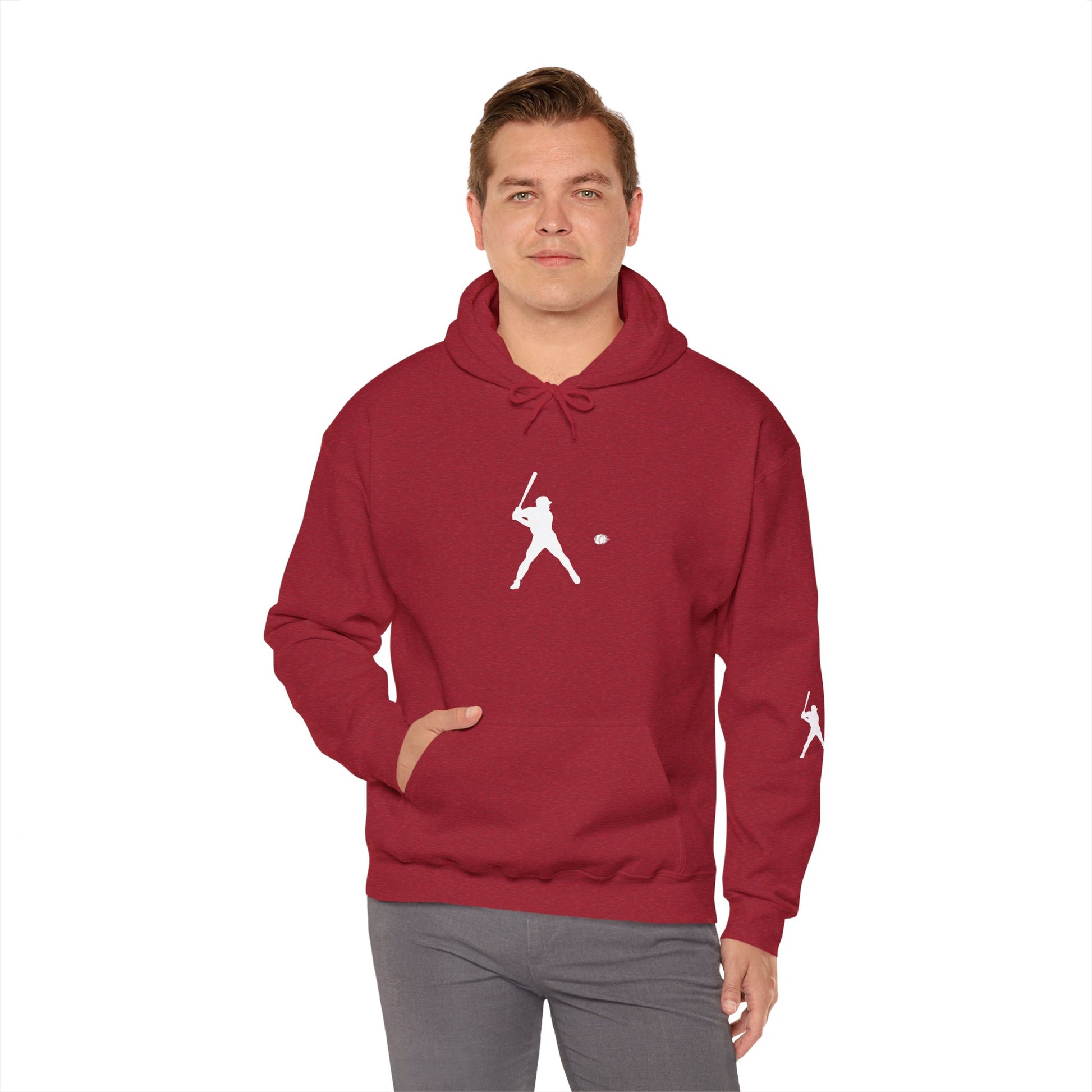 Sporty Unisex Baseball Hooded Sweatshirt, Casual Hoodie for Athletes, Perfect for Gifts, Comfy Streetwear, Ideal for Sports Events, Personal Use - TRV