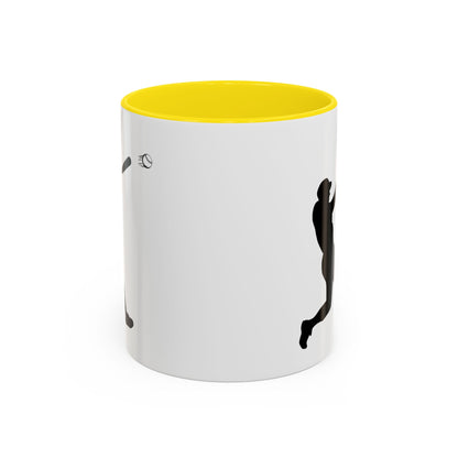 Baseball Player Accent Coffee Mug, Sports Gift, Baseball Lover Mug, Unique Coffee Cup, Personalized Sports Mug - TRV