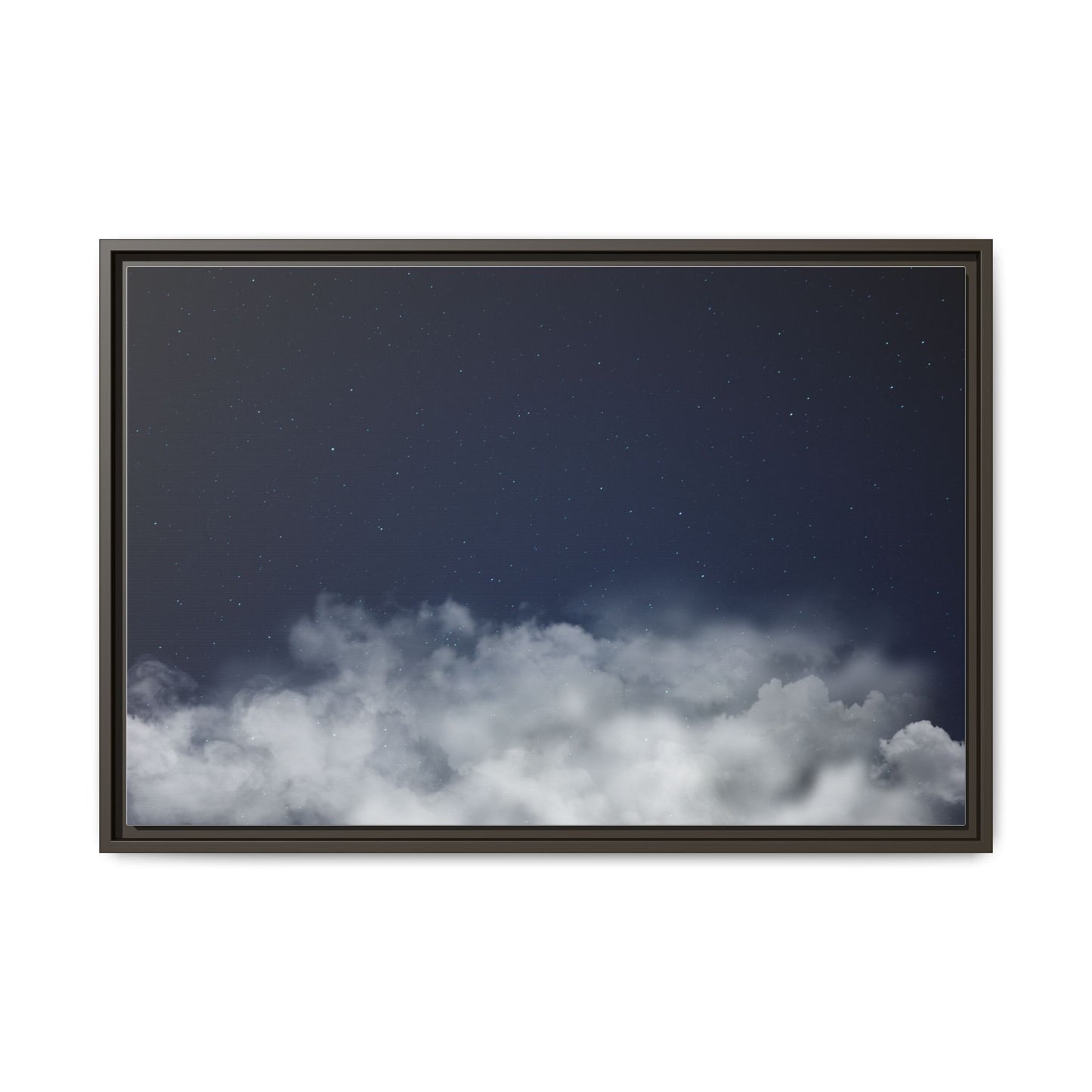 Night Sky Clouds Matte Canvas Framed | Starry Wall Art - TRV