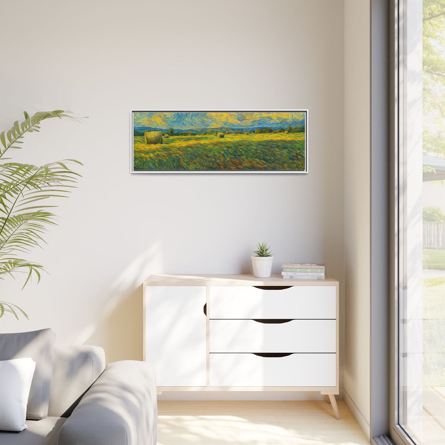 Landscape Matte Canvas, Framed (Multi-color) - TRV