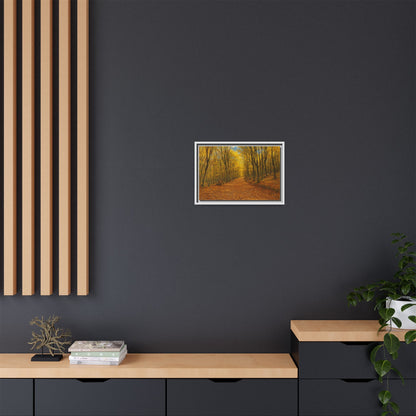 Autumn Forest Framed Canvas Art, Cozy Wall Decor, Nature Inspired Gift, Fall Home Accent, Perfect for Thanksgiving - TRV