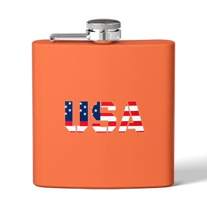 Patriotic Stainless Steel Flask | USA Flag Design | Perfect for Gifts, Tailgating, Camping, BBQs, and Celebrations