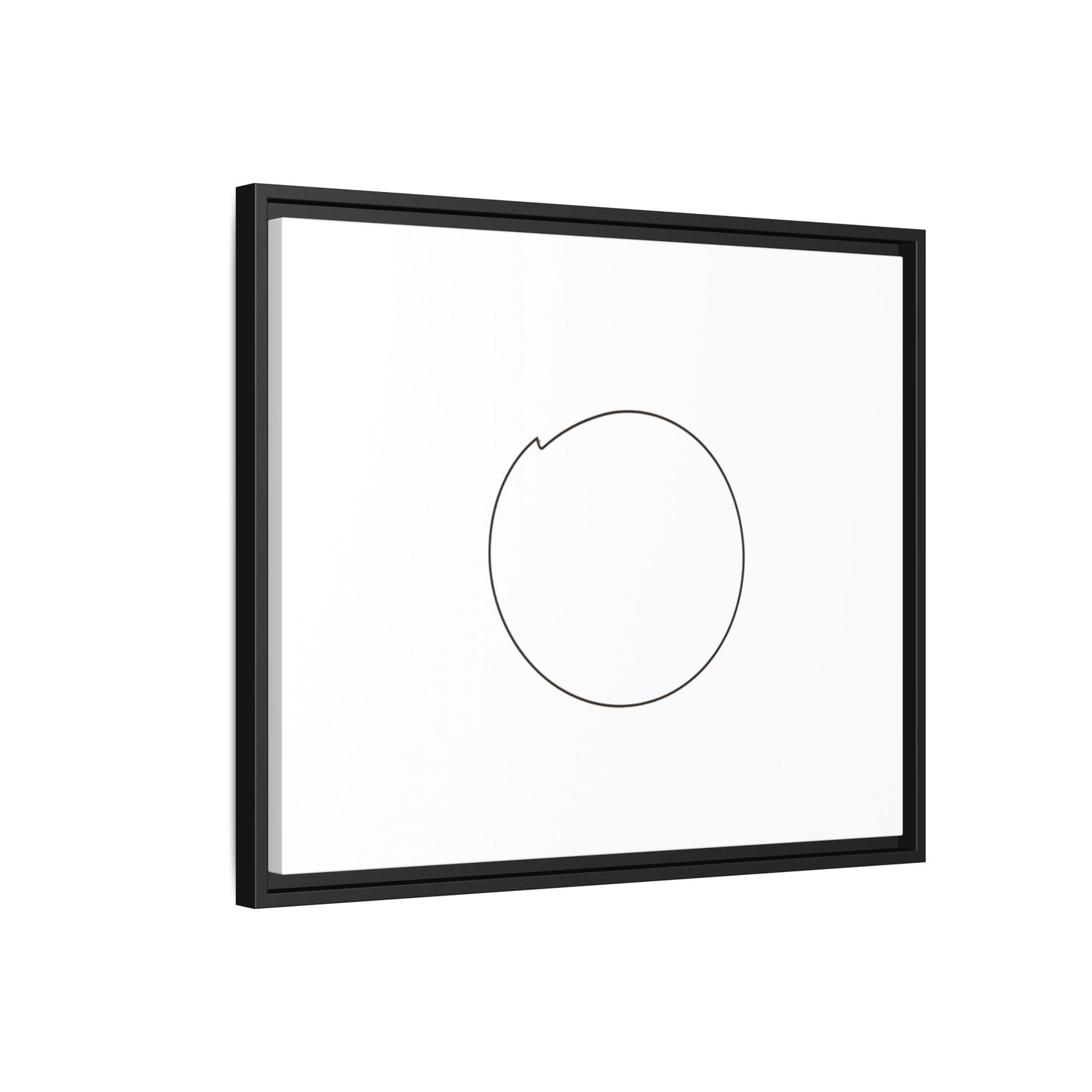 Minimal Circle Line Matte Canvas Framed | Modern Abstract Wall Art