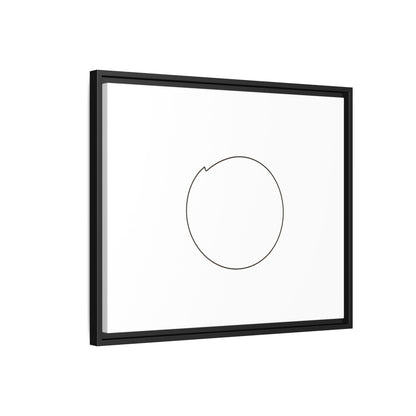 Minimal Circle Line Matte Canvas Framed | Modern Abstract Wall Art