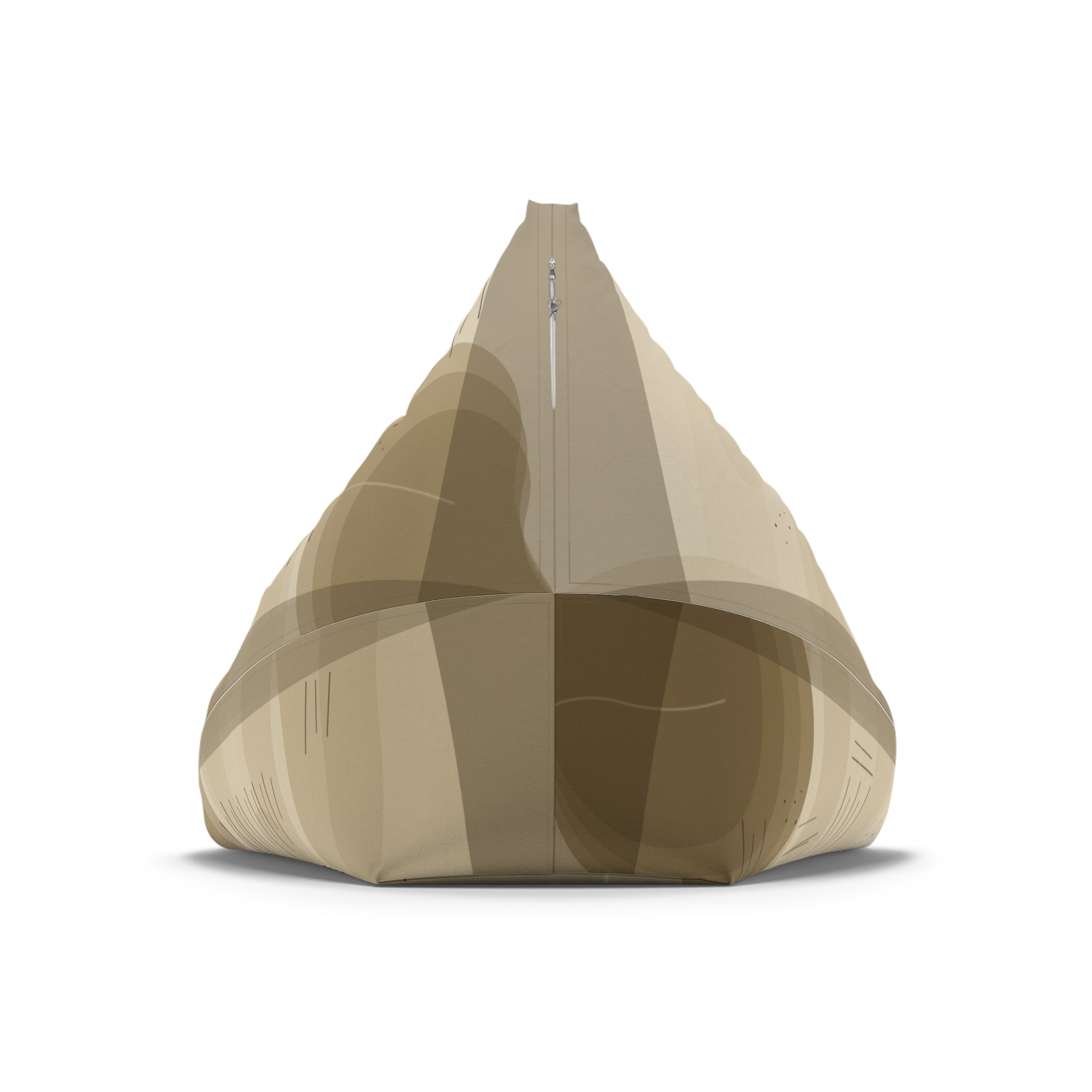 Abstract Neutral Tan Geometric Bean Bag Chair Cover | Modern Desert Tones - TRV