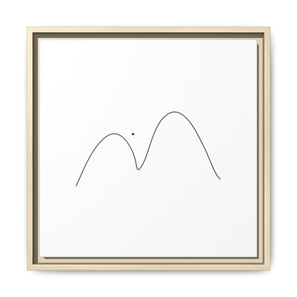 Minimal Line Mountains Matte Canvas Framed