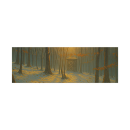 Matte Canvas Wall Art, Scenic Nature Print, Calm Forest Decor, Cozy Home Aesthetic, Autumn Landscape, Gift for Nature Lovers - TRV