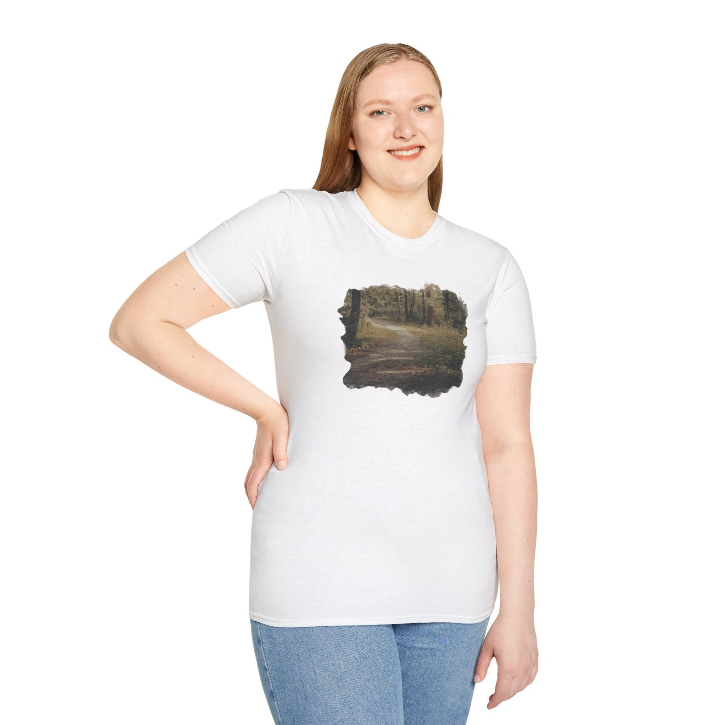Nature-Inspired Unisex Softstyle T-Shirt, Eco-Friendly Fashion, Outdoor Lover Tee, Gift for Nature Enthusiasts, Casual Everyday Wear