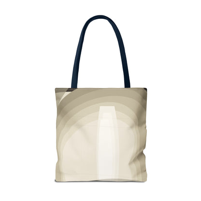 Neutral Abstract Light Beam Tote Bag | Minimalist Geometric Pattern