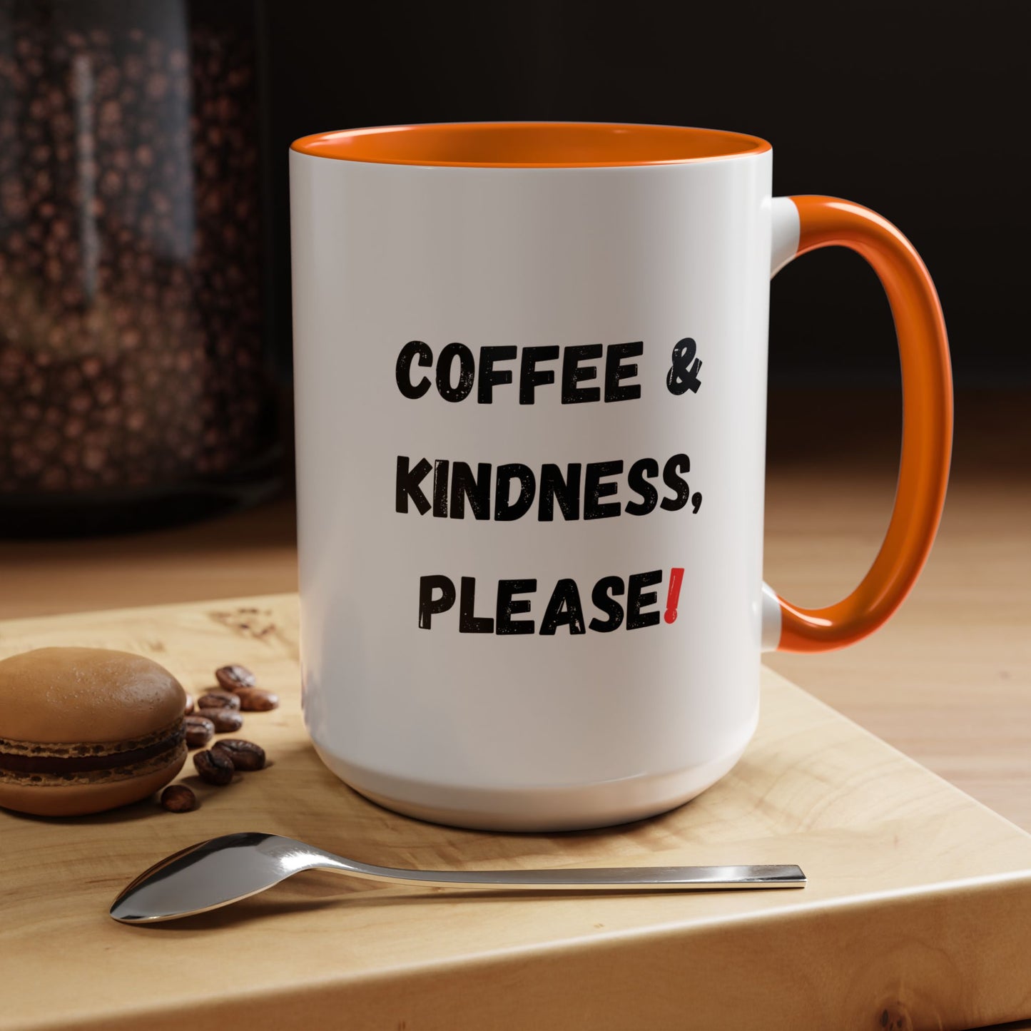 Coffee & Kindness Mug - Inspirational Coffee Cup, Gift for Friends, Office Decor, Encouragement, Morning Motivation
