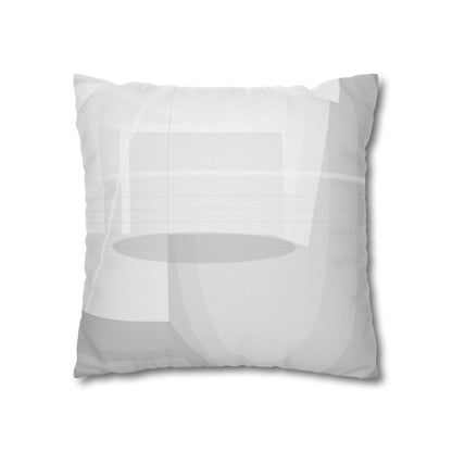 Abstract Geometric Grid Spun Polyester Pillowcase
