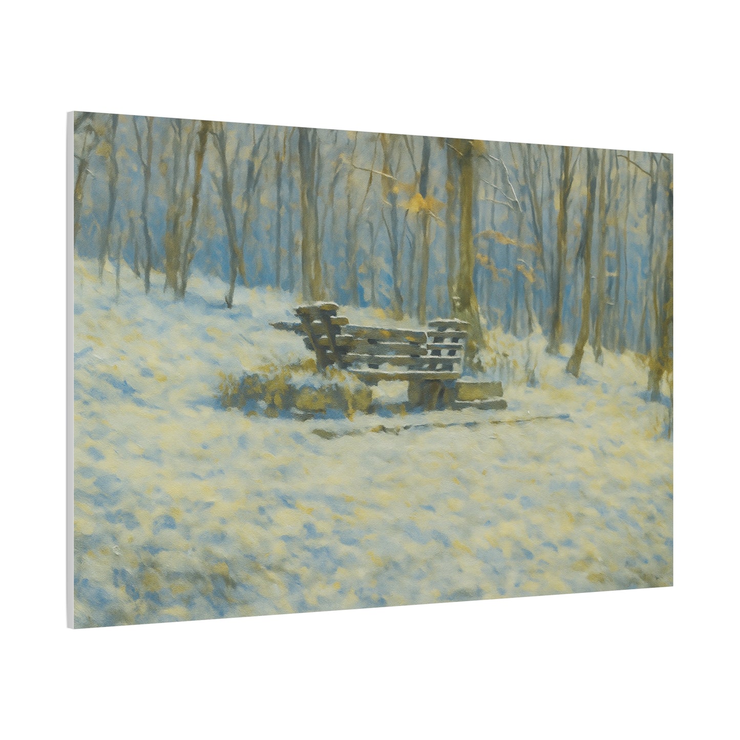 Winter Serenity Canvas Wall Art, Cozy Living Room Decor, Nature Landscape Print, Gift for Art Lovers, Home Decor, Seasonal Artwork - TRV