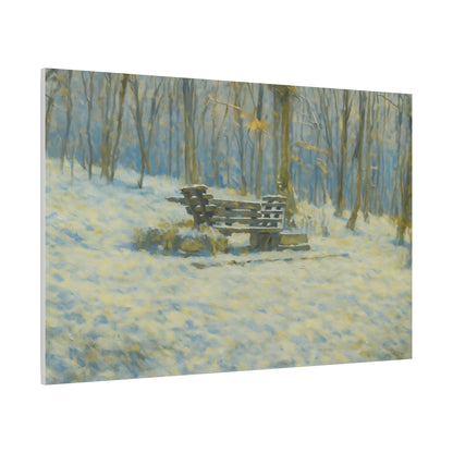 Winter Serenity Canvas Wall Art, Cozy Living Room Decor, Nature Landscape Print, Gift for Art Lovers, Home Decor, Seasonal Artwork - TRV