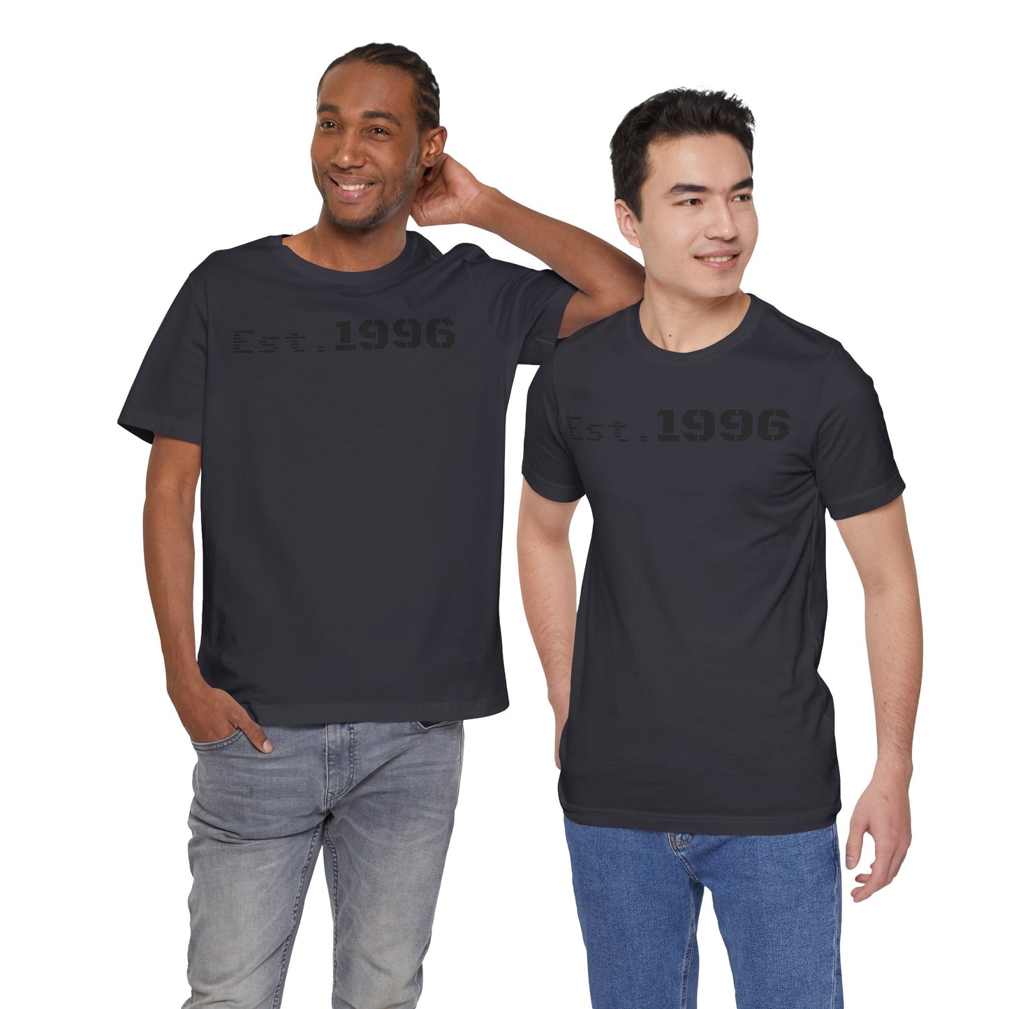 Established 1996 Unisex T-Shirt, Vintage Year Tee, Birth Year Gift, Casual Fashion, Personalized Graphic Tee - TRV