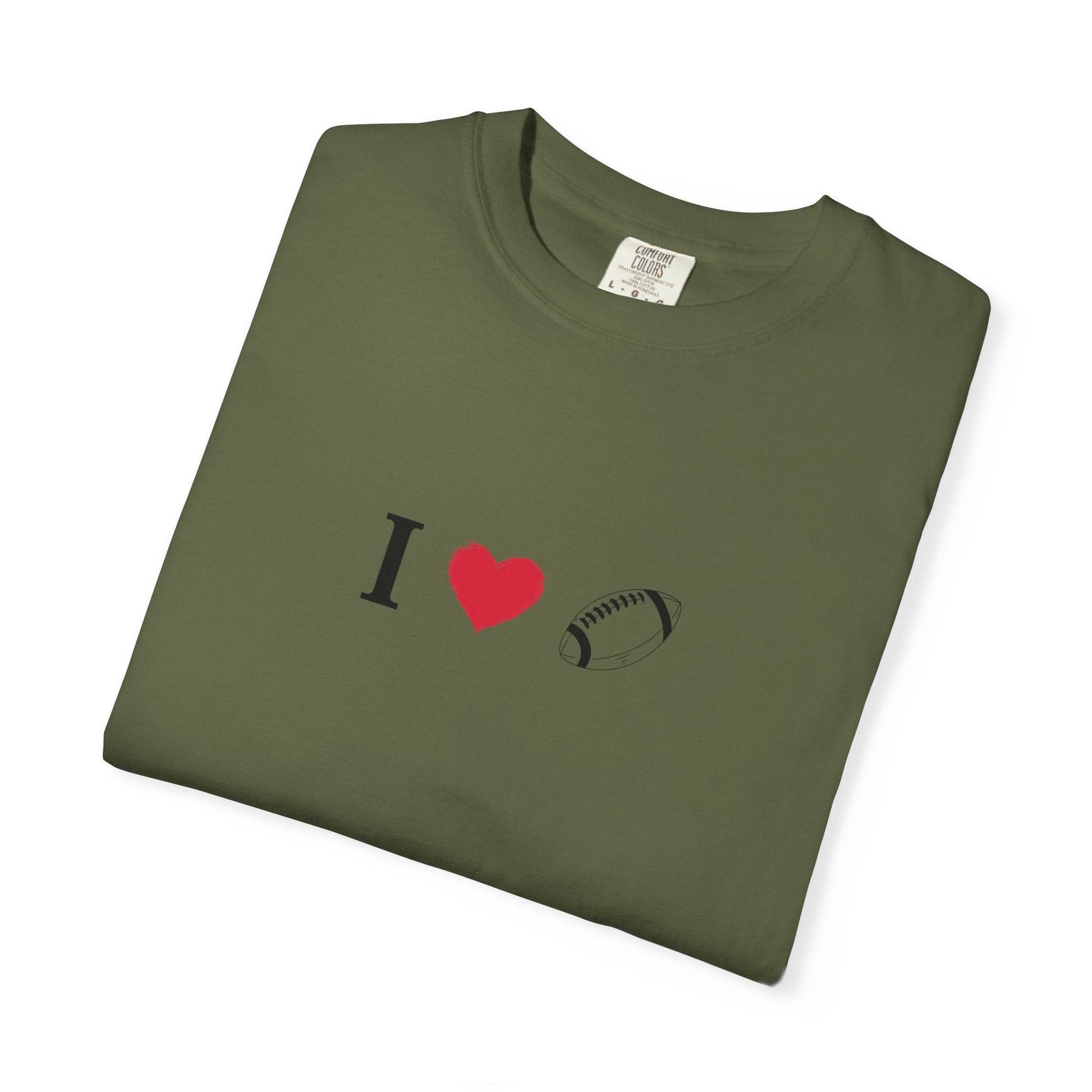 I Love Football T-Shirt - Unisex Cotton Tee, Fun Gift for Friends, Casual Style, Birthday Present, Summer Apparel - TRV