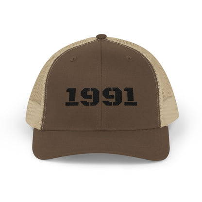 Vintage 1991 Snapback Trucker Cap, Retro Hat, Unisex Baseball Cap, Gift for Birth Year 1991, Casual Style Headwear - TRV