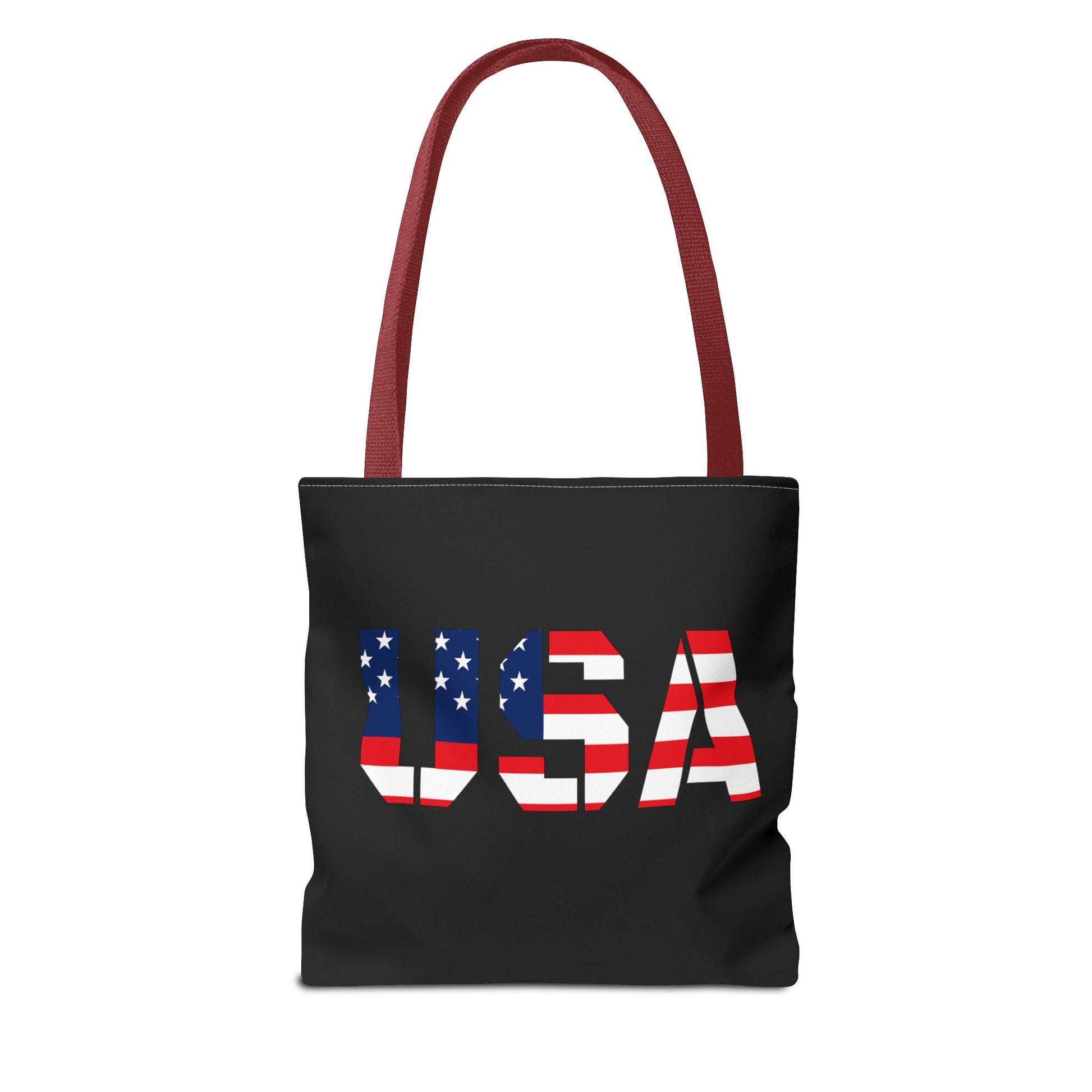 Patriotic USA Print Tote Bag, Reusable Shopping Bag, 4th of July Gift, Summer Carryall, American Flag Style - TRV