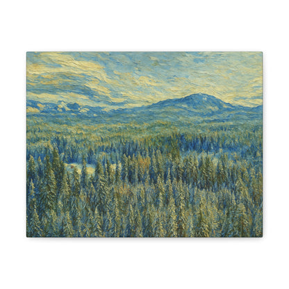 Scenic Landscape Canvas Print, Rustic Home Decor, Wall Art for Nature Lovers, Gift for Art Enthusiasts, Serene Forest Artwork - TRV