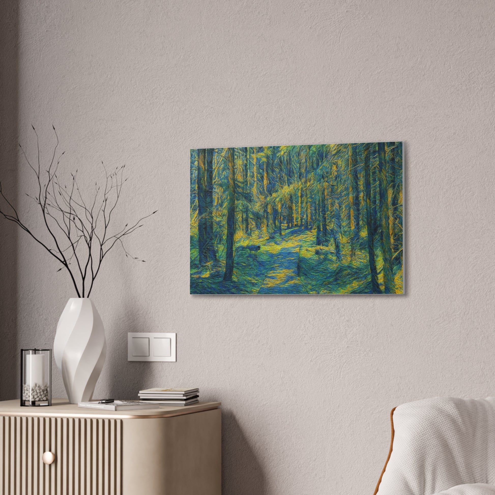 Canvas Art Print, Forest Path Painting, Nature Decor, Wall Art, Gift for Nature Lovers, Home Decor Inspiration - TRV