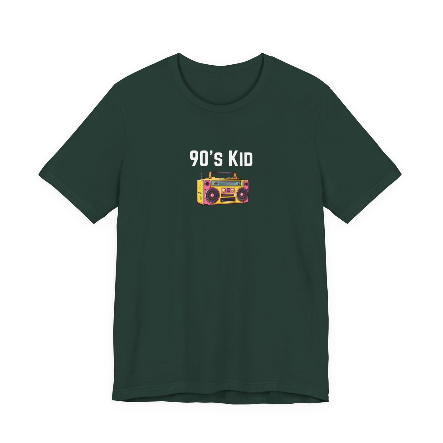 Retro Boombox Tee — 90s Kid Graphic T-Shirt