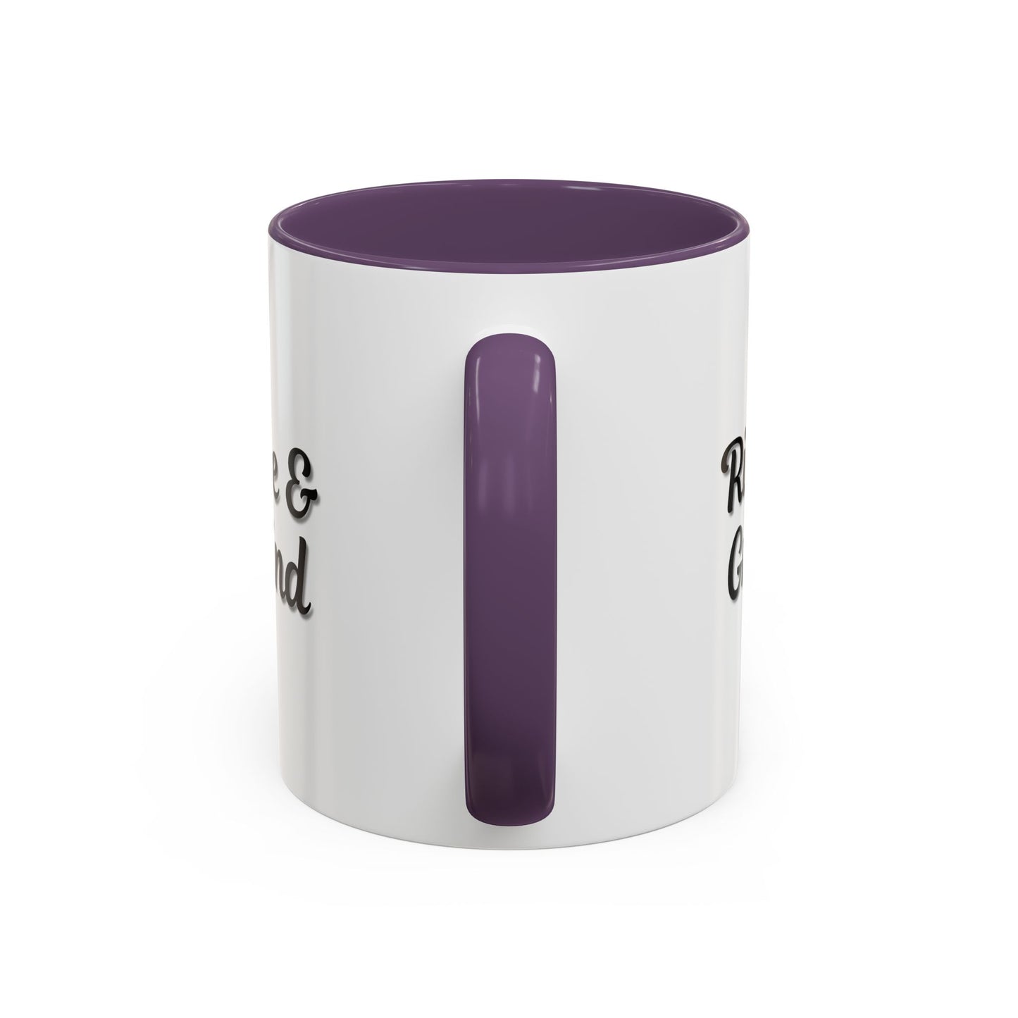 Motivational Rise & Grind Coffee Mug, Black Accent Mug, Daily Inspiration, Gift for Coffee Lovers, 11oz 15oz Ceramic Cup