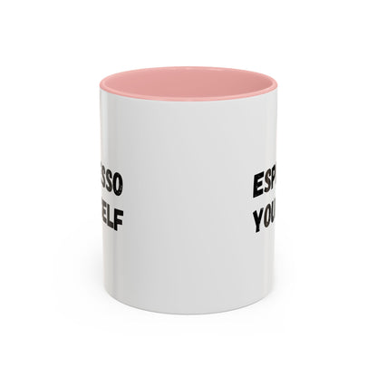Espresso Yourself Coffee Mug - Fun Black Accented Mug for Coffee Lovers, Great Gift for Birthdays, Christmas, and Housewarming