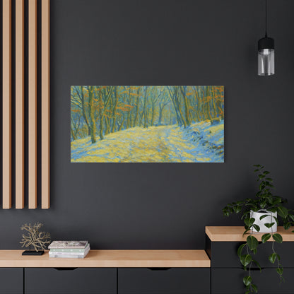 Wall Art Print, Winter Landscape Canvas Home Decor, Gift for Nature Lovers, Seasonal Artwork, Cozy Housewarming Decoration - TRV