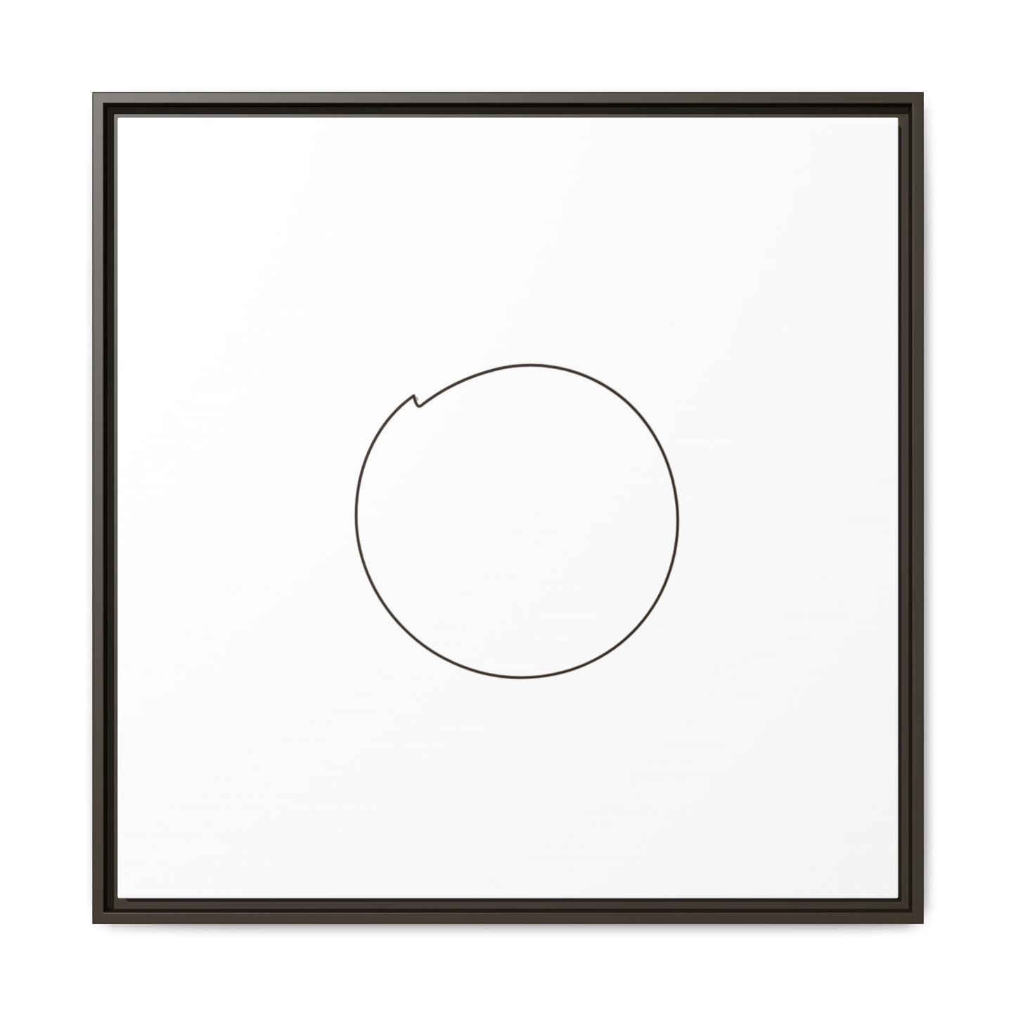 Minimal Circle Line Matte Canvas Framed | Modern Abstract Wall Art