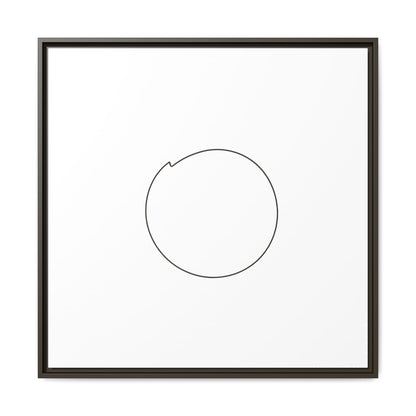 Minimal Circle Line Matte Canvas Framed | Modern Abstract Wall Art