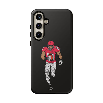 Football Player Tough Phone Case – Protective Black Sports iPhone Case