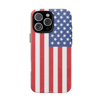 Patriotic Phone Case - Tough Cases for Veterans, USA Lovers, Independence Day, Memorial Day, Flag Design - TRV