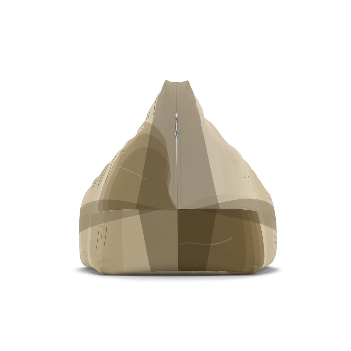 Abstract Neutral Tan Geometric Bean Bag Chair Cover | Modern Desert Tones - TRV
